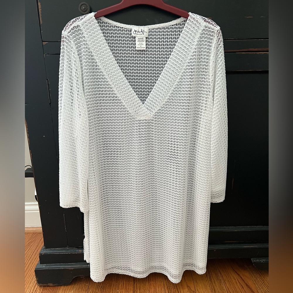 White Mesh Swim Cover-Up